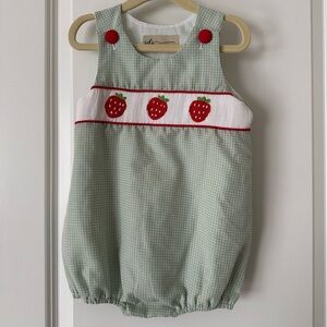 Strawberry Smocked Bubble